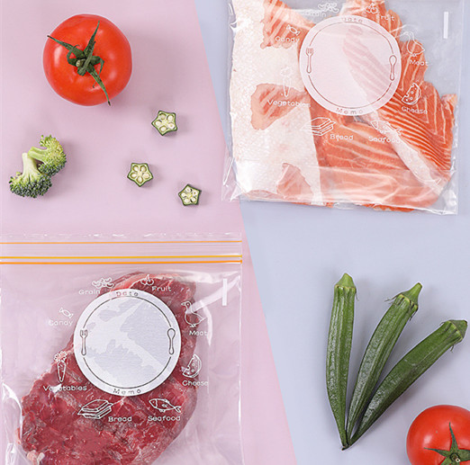 Custom Boxed food bag double sealed frozen bag green fruit and vegetable food bag E